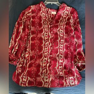 Parker Reptile Print Blouse